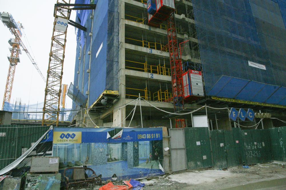 Dự án đang thi công tới mặt sàn tầng 13