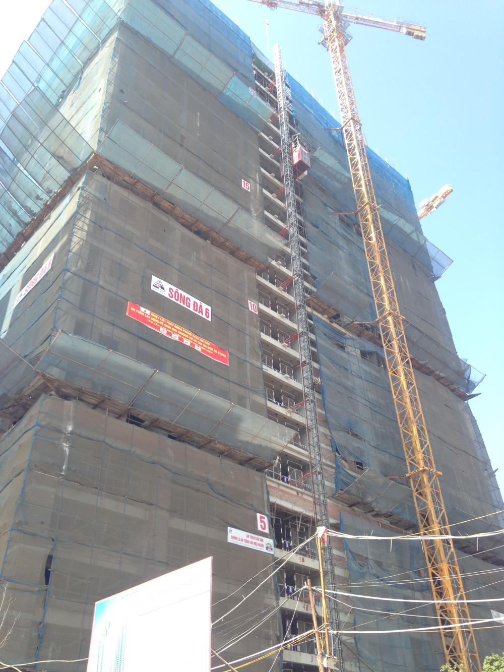 Dự án đang thi công tới mặt sàn tầng 24