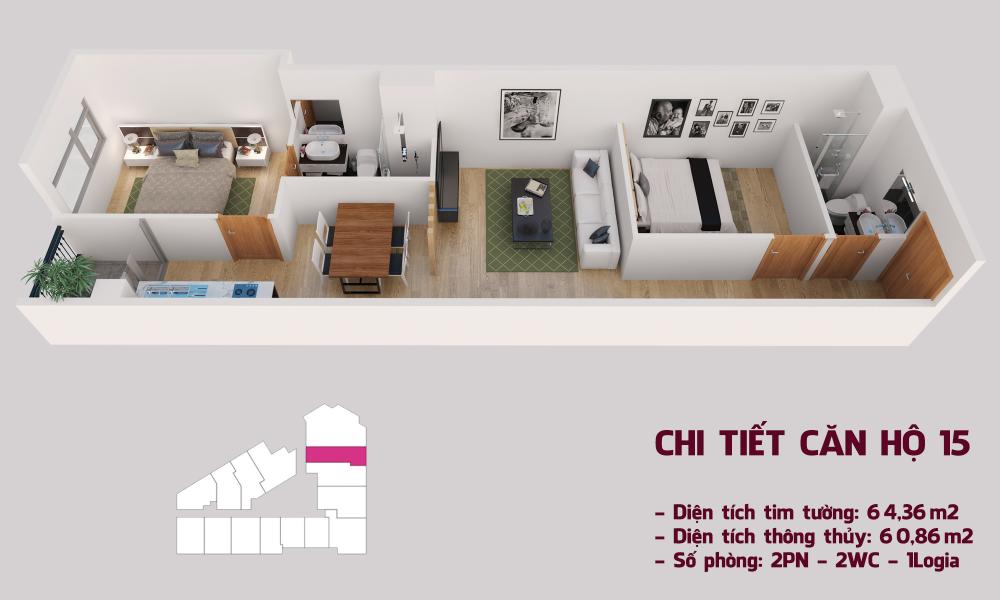 Thiết kế căn hộ 15