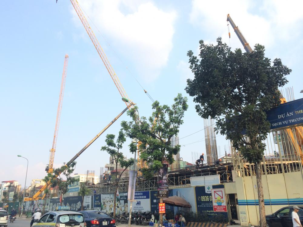 Dự án đang thi công những tầng đầu tiên