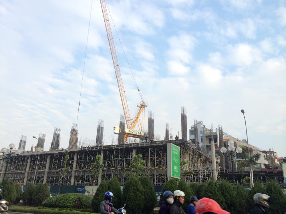 Dự án đang thi công tới mặt sàn tầng 4