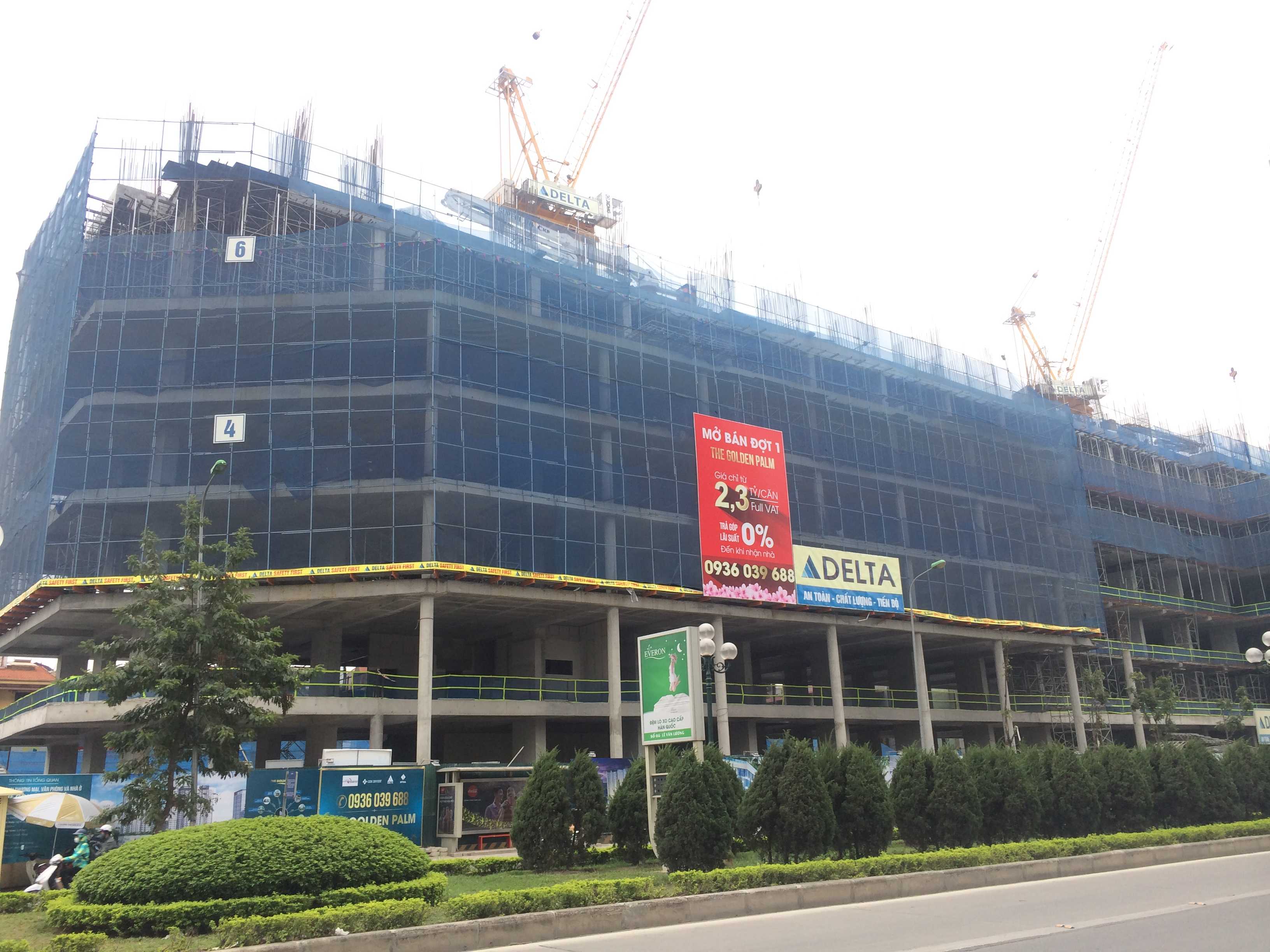 Dự án đang thi công tới mặt sàn tầng 7