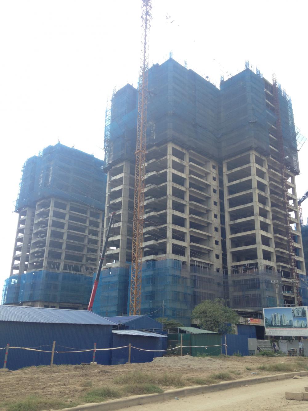 Dự án đang thi công tới mặt sàn tầng 12