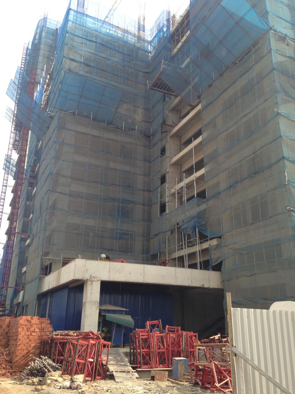 Dự án đang thi công tới mặt sàn tầng 12