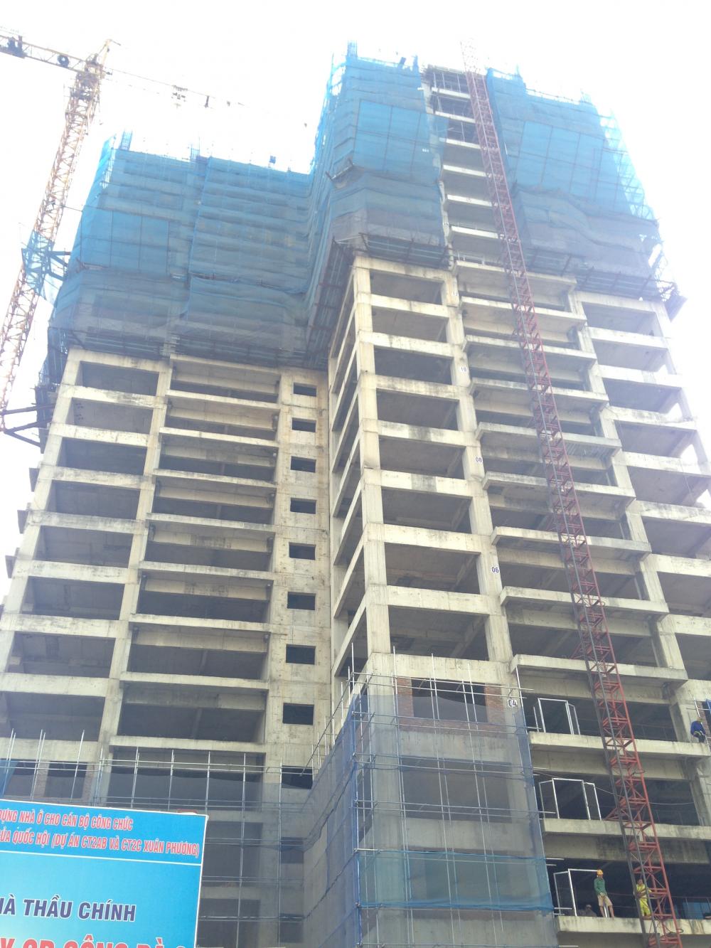 Dự án đang thi công tới mặt sàn tầng 12