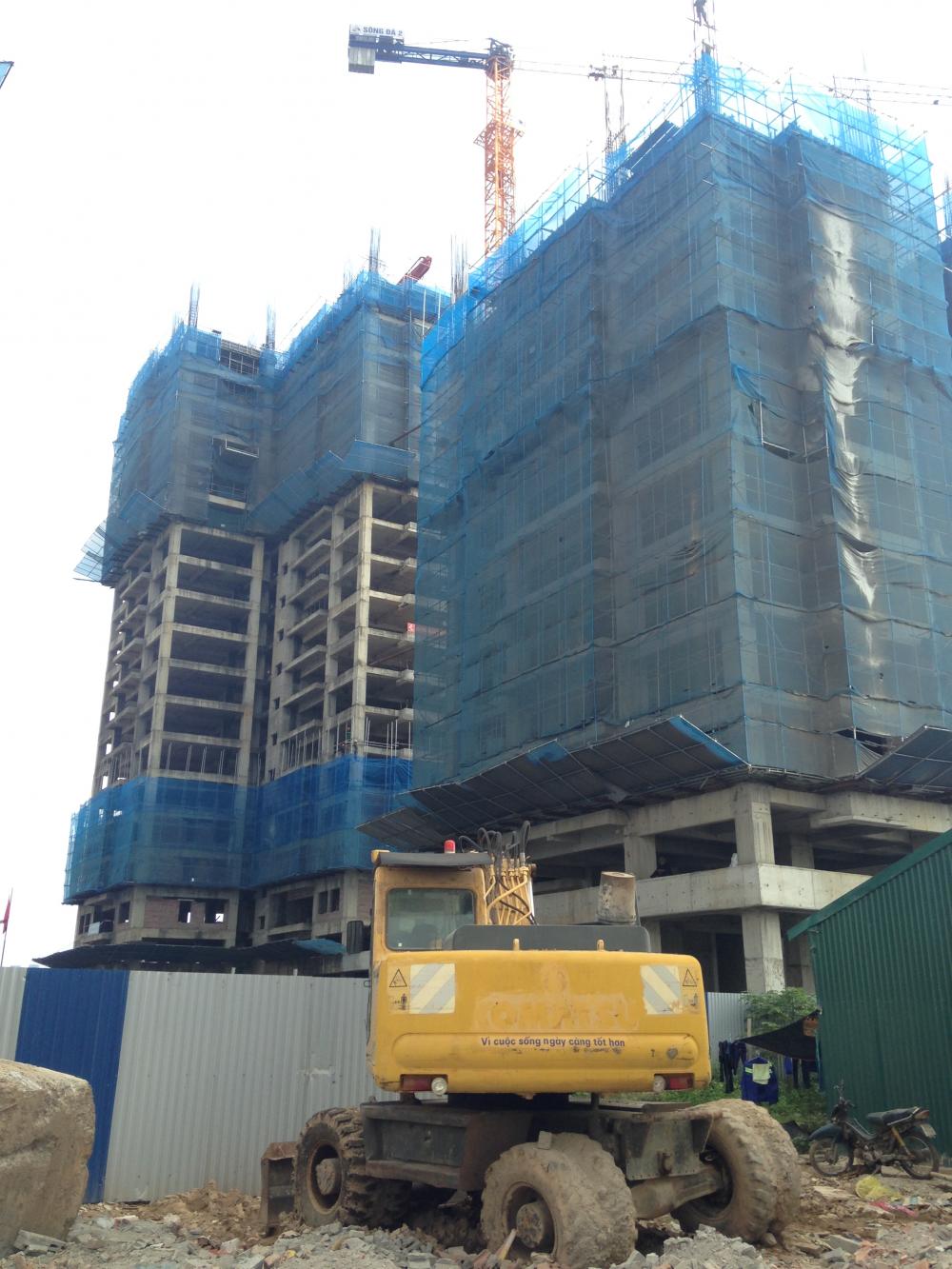 Dự án đang thi công tới mặt sàn tầng 12