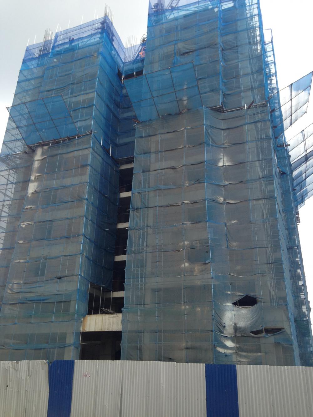 Dự án đang thi công tới mặt sàn tầng 12