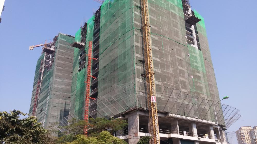 Tòa CT1 thi công tới mặt sàn tầng 21, CT2-3 thi công tới tầng 15