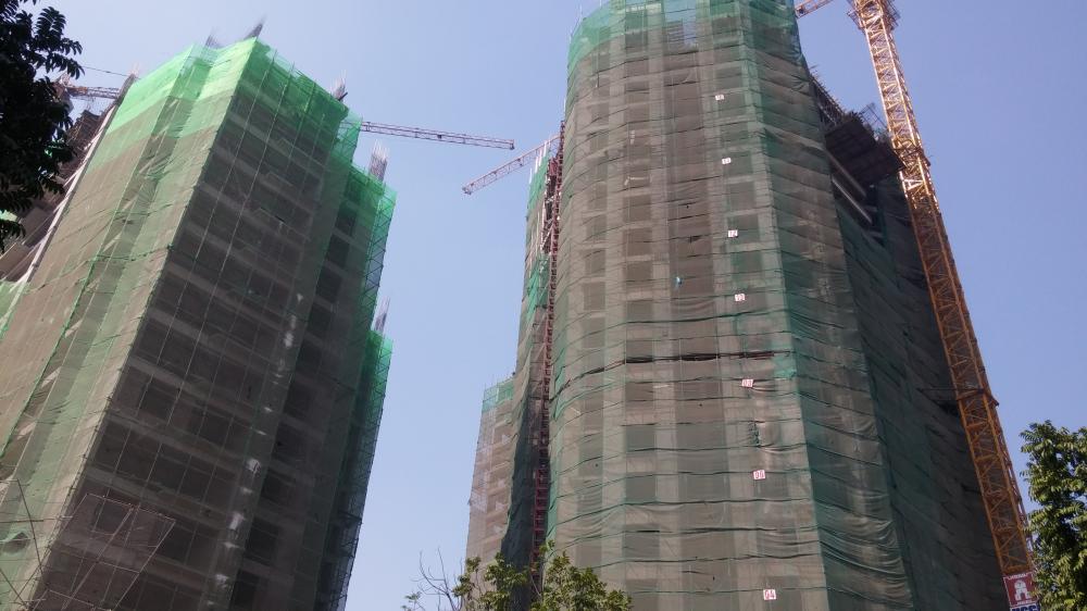 Tòa CT1 thi công tới mặt sàn tầng 21, CT2-3 thi công tới tầng 15