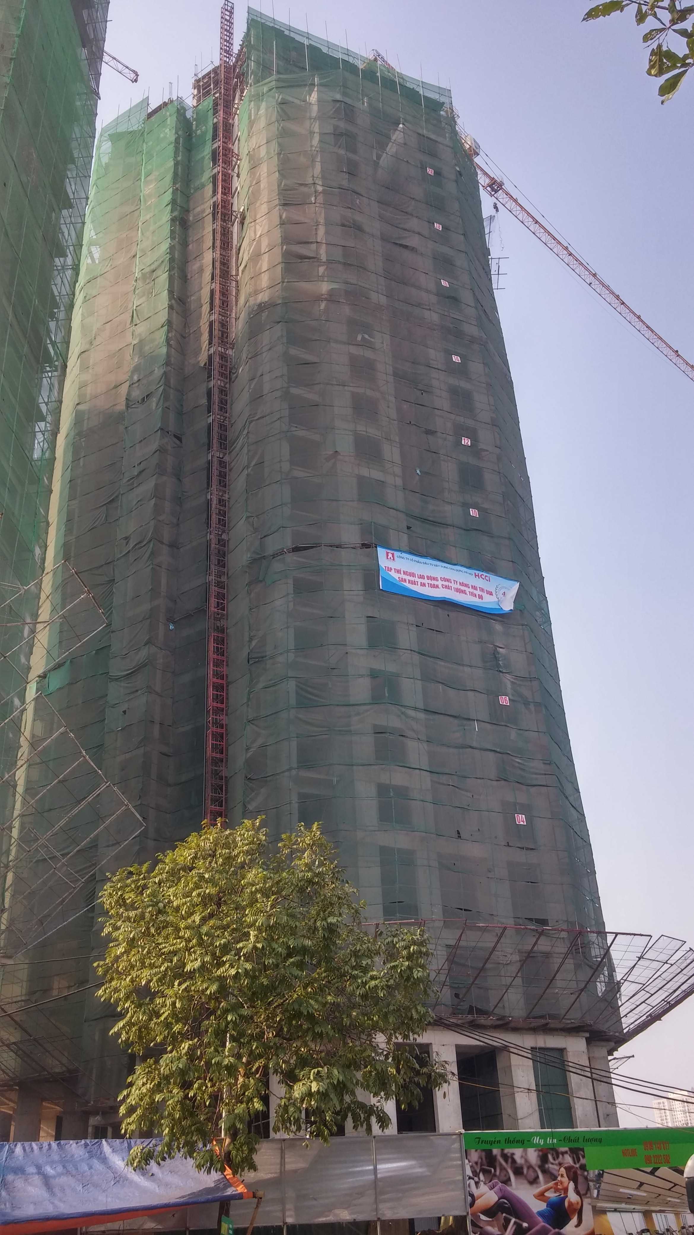 CT1 thi công tới mặt sàn tầng 24, CT2-3 thi công tới tầng 19