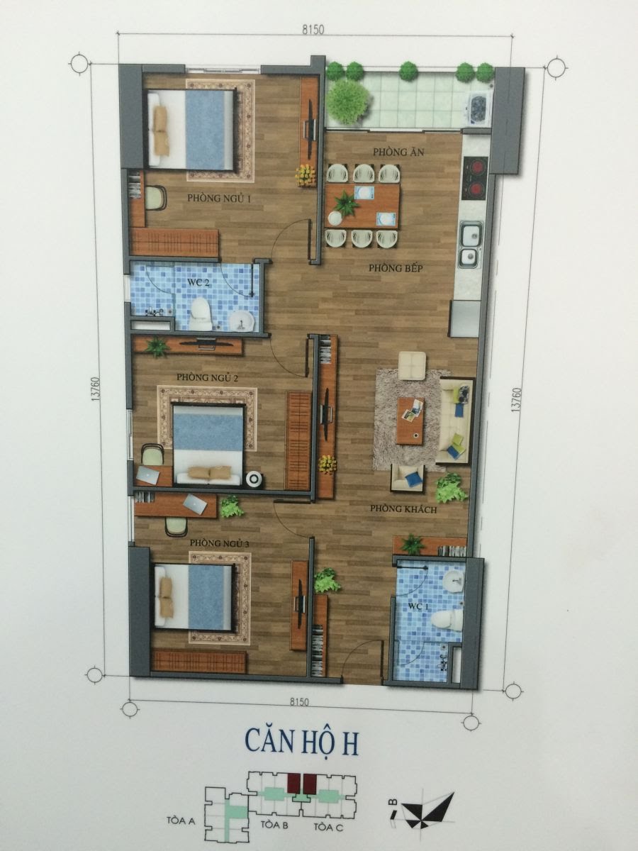 Thiết kế căn hộ H