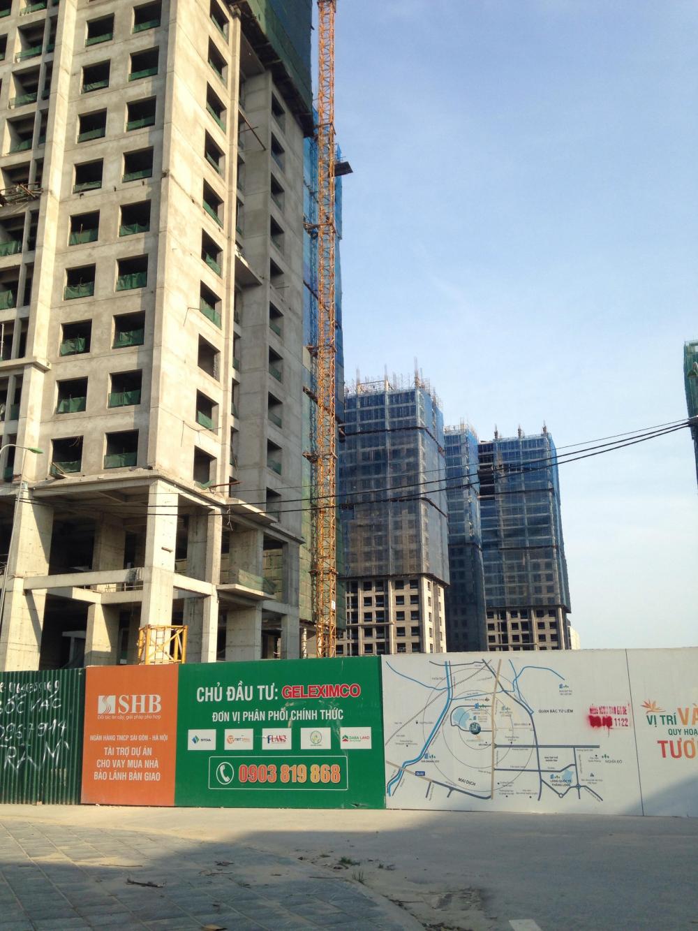 6 tòa đã xong thô, còn lại đang thi công từ tầng 20 đến 23