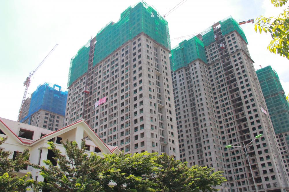 6 tòa đã xong thô, còn lại đang thi công từ tầng 21 đến 36