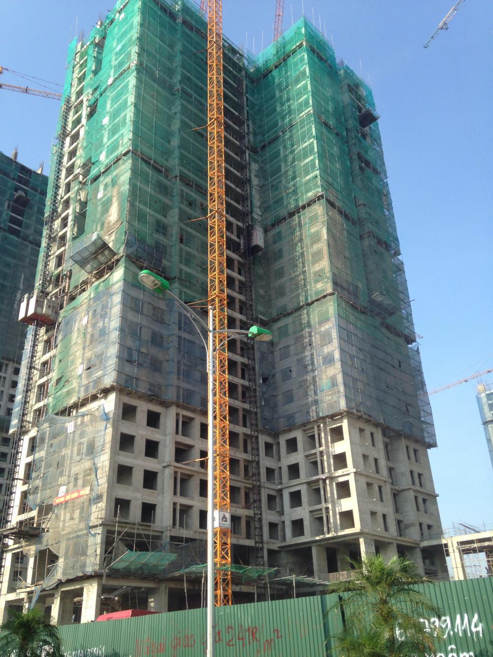 6 tòa đã xong thô, còn lại đang thi công từ tầng 20 đến 23