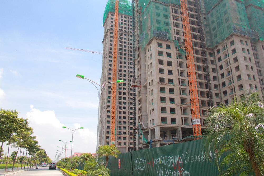 6 tòa đã xong thô, còn lại đang thi công từ tầng 21 đến 36