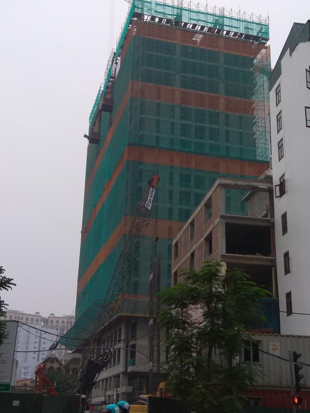 Dự án đang thi công tới mặt sàn tầng 22