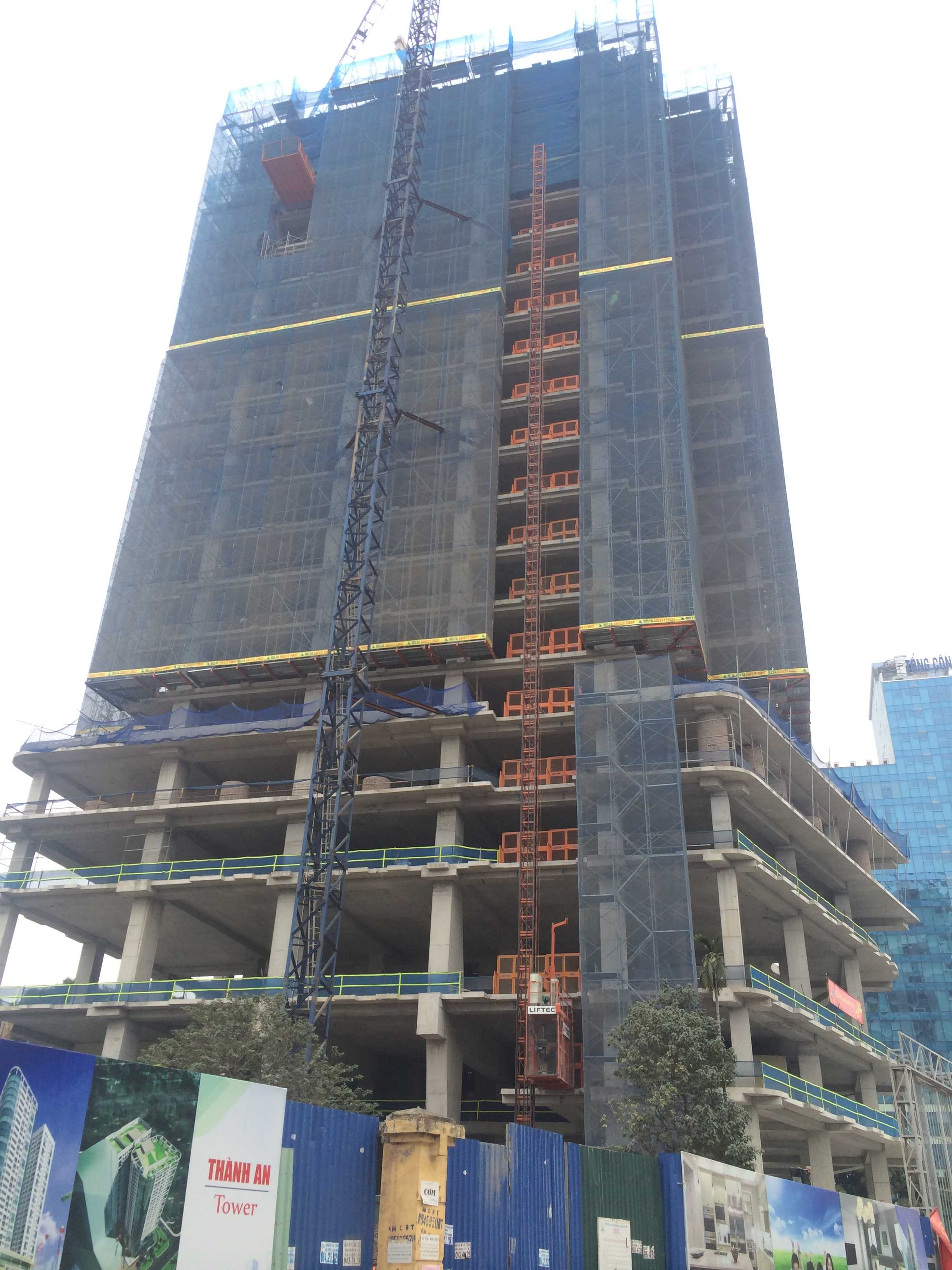 Dự án đang thi công tới mặt sàn tầng 20
