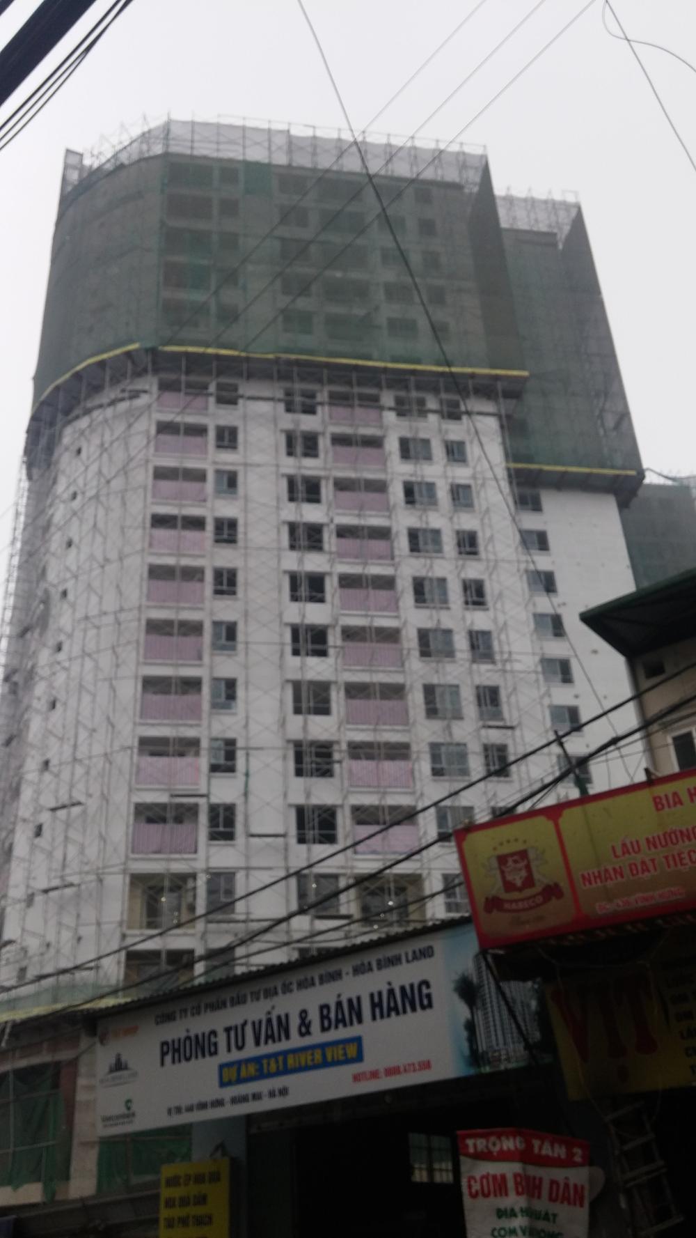 Dự án đã xây xong tầng 23 và đang hoàn thiện