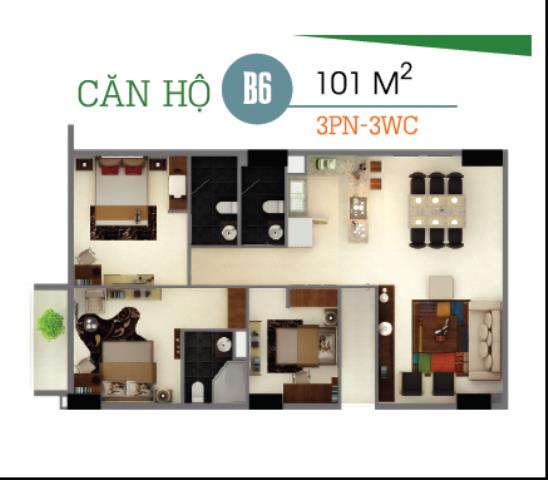 Thiết kế căn hộ B6