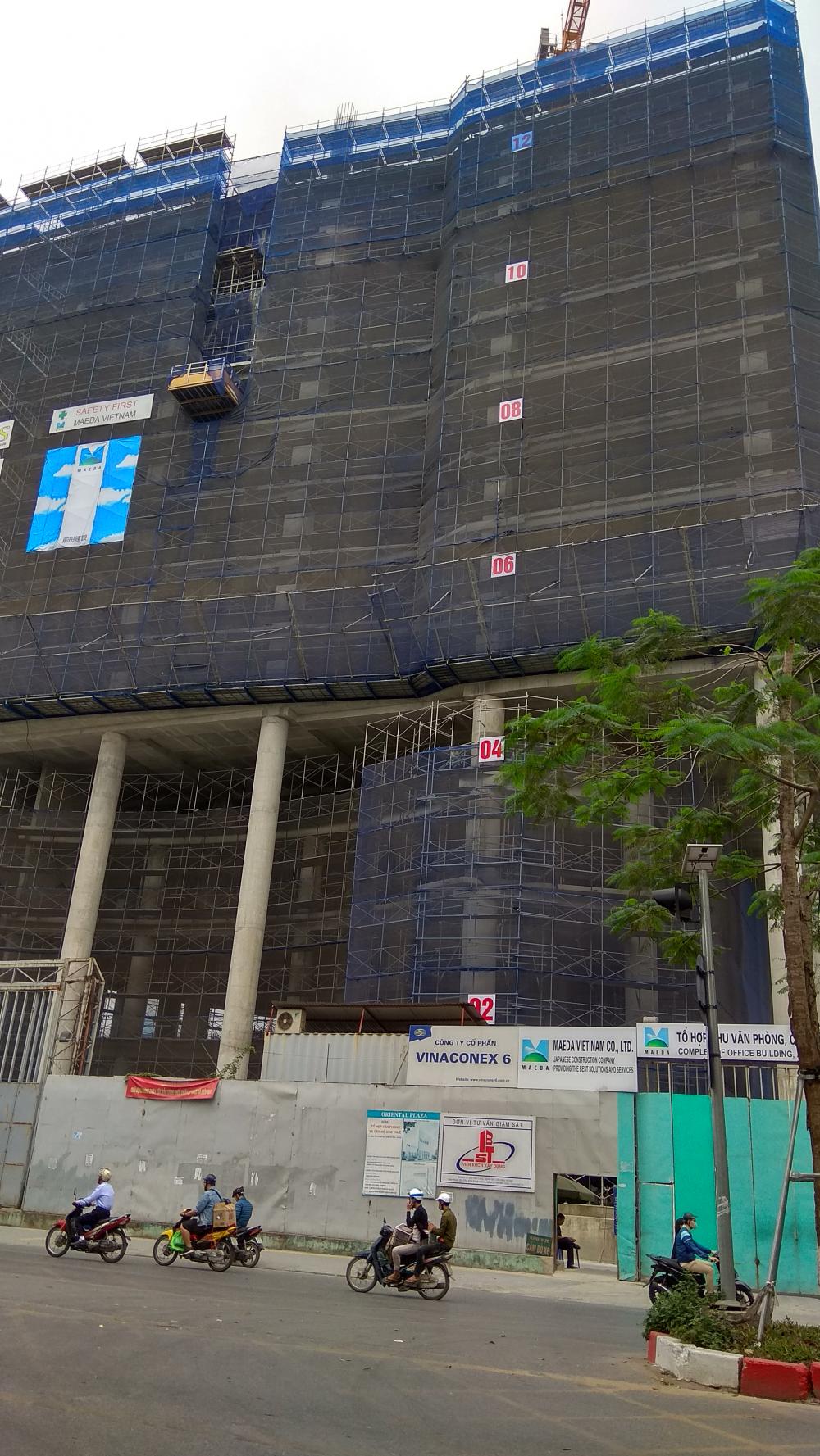 Dự án đang thi công tới mặt sàn tầng 13