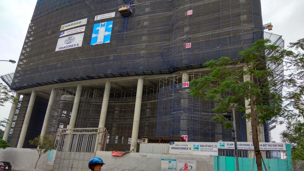 Dự án đang thi công tới mặt sàn tầng 13