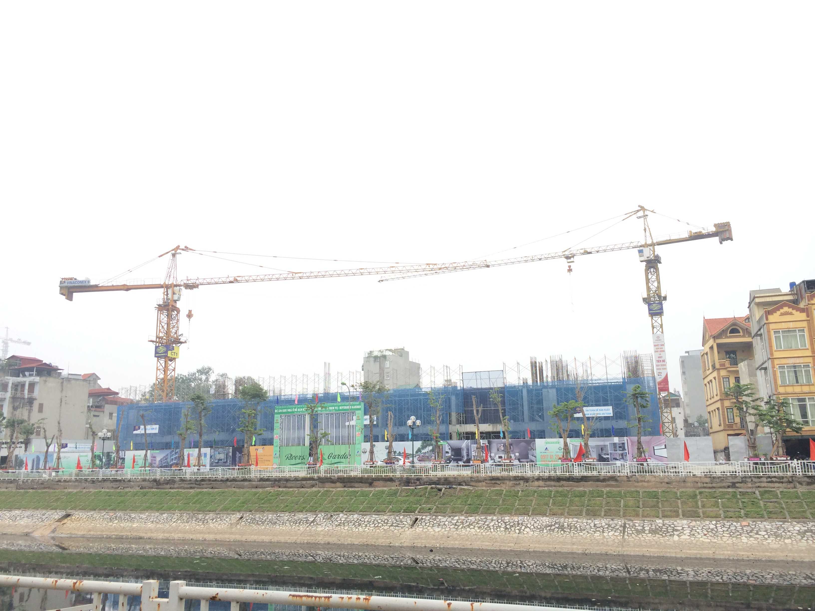 Dự án đang thi công tới mặt sàn tầng 3