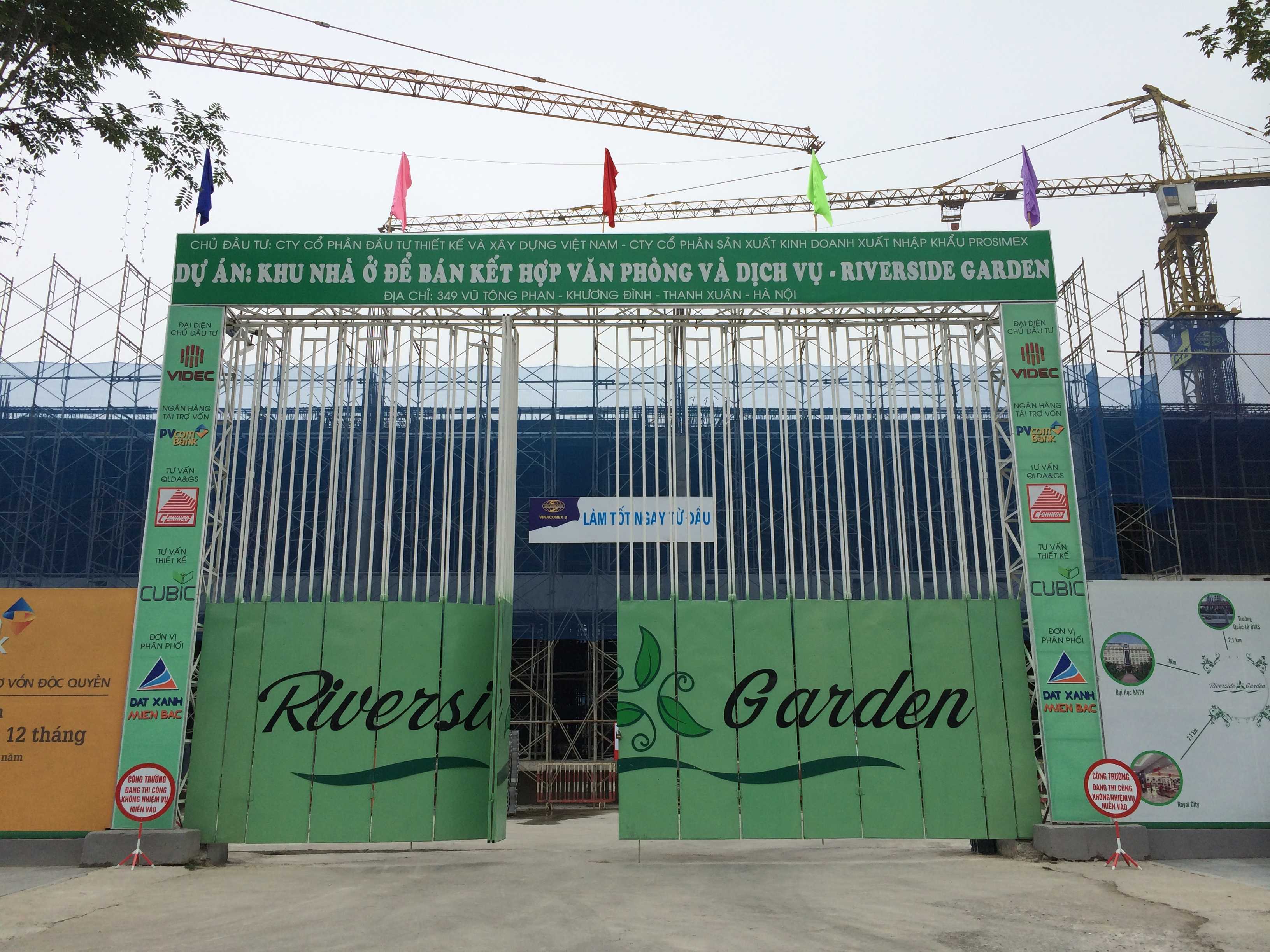 Dự án đang thi công tới mặt sàn tầng 3