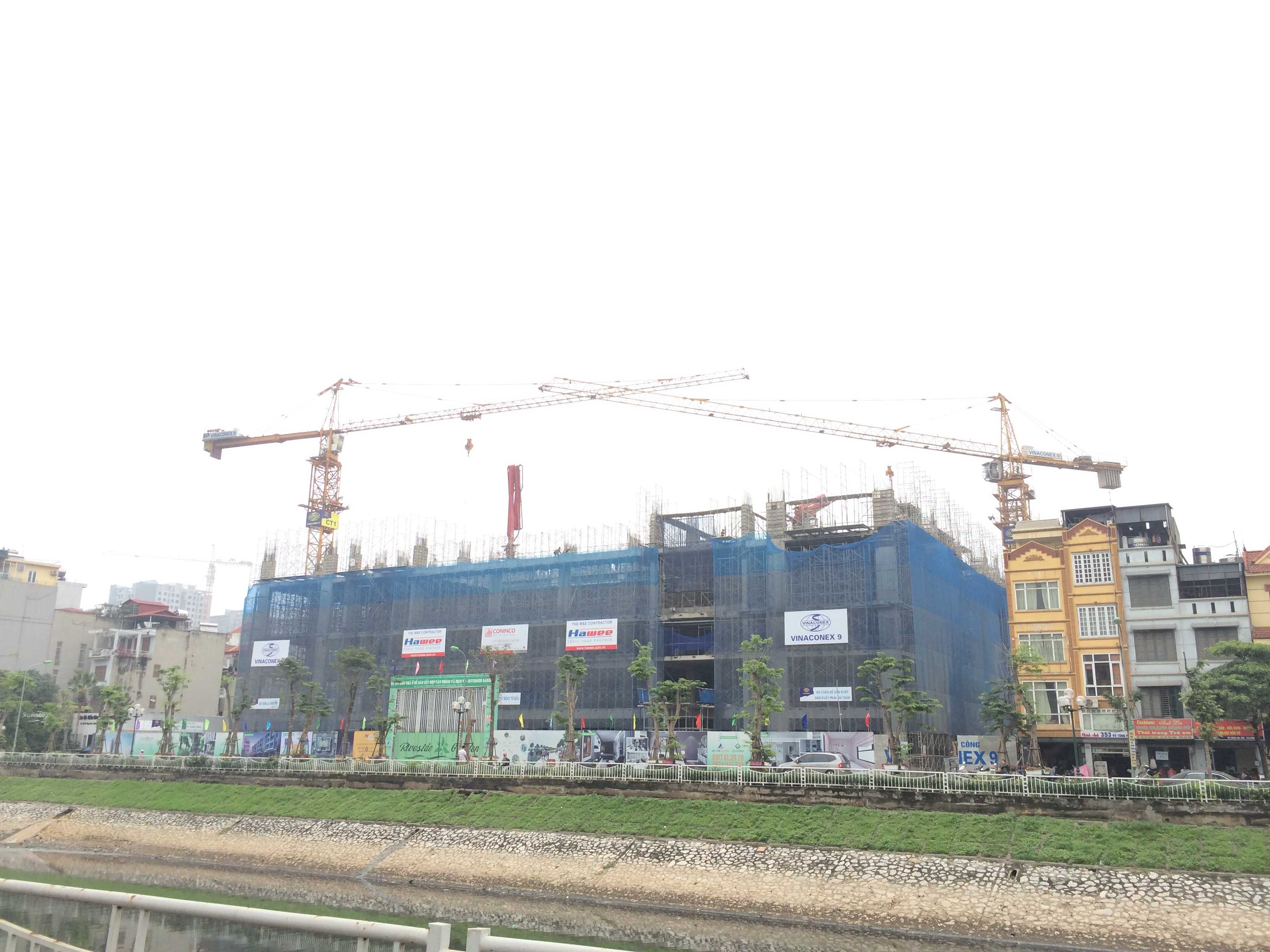 Dự án đang thi công tới mặt sàn tầng 5
