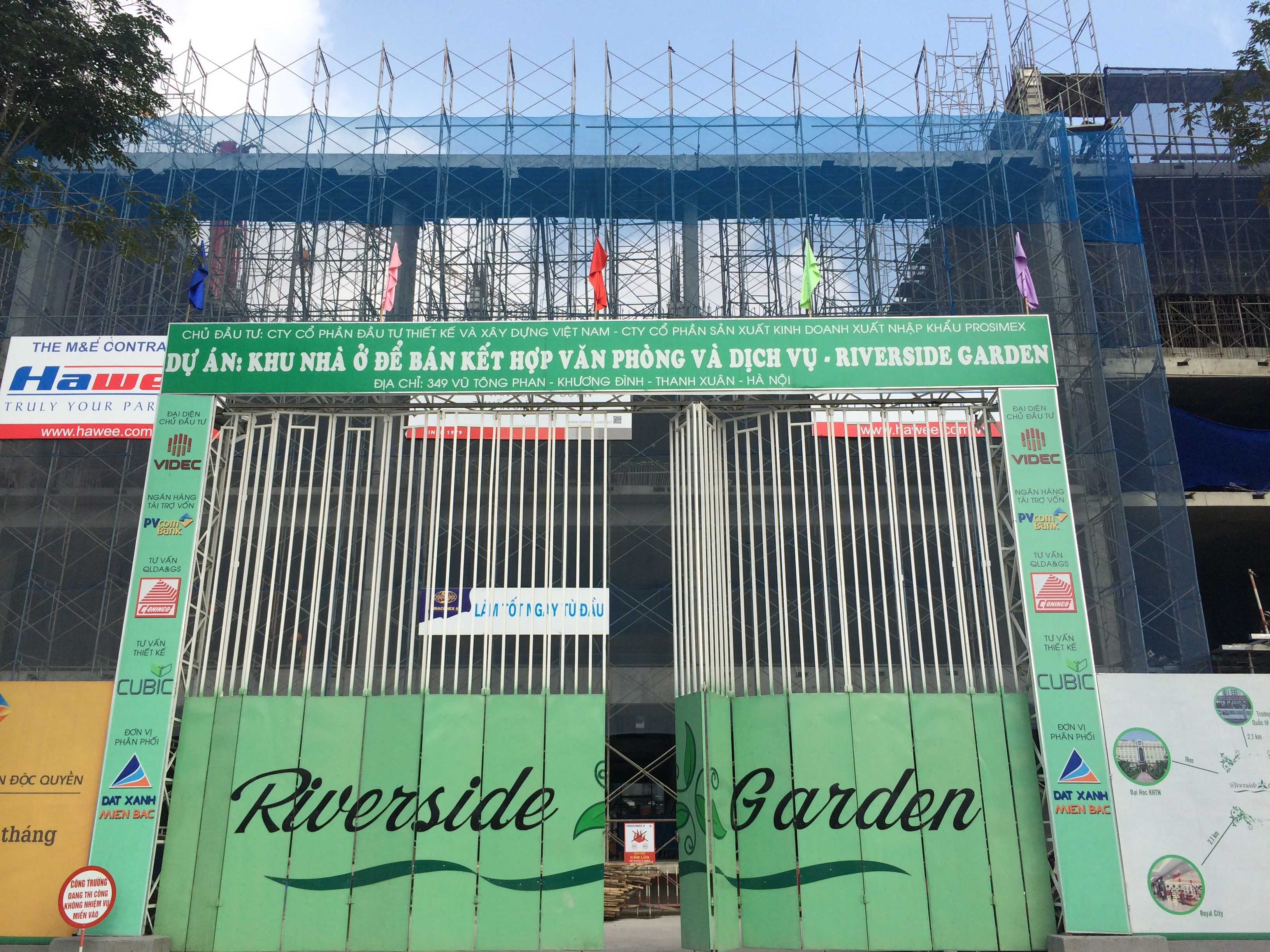 Dự án đang thi công tới mặt sàn tầng 5