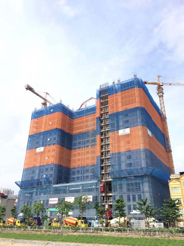 Dự án đang thi công tới mặt sàn tầng 19