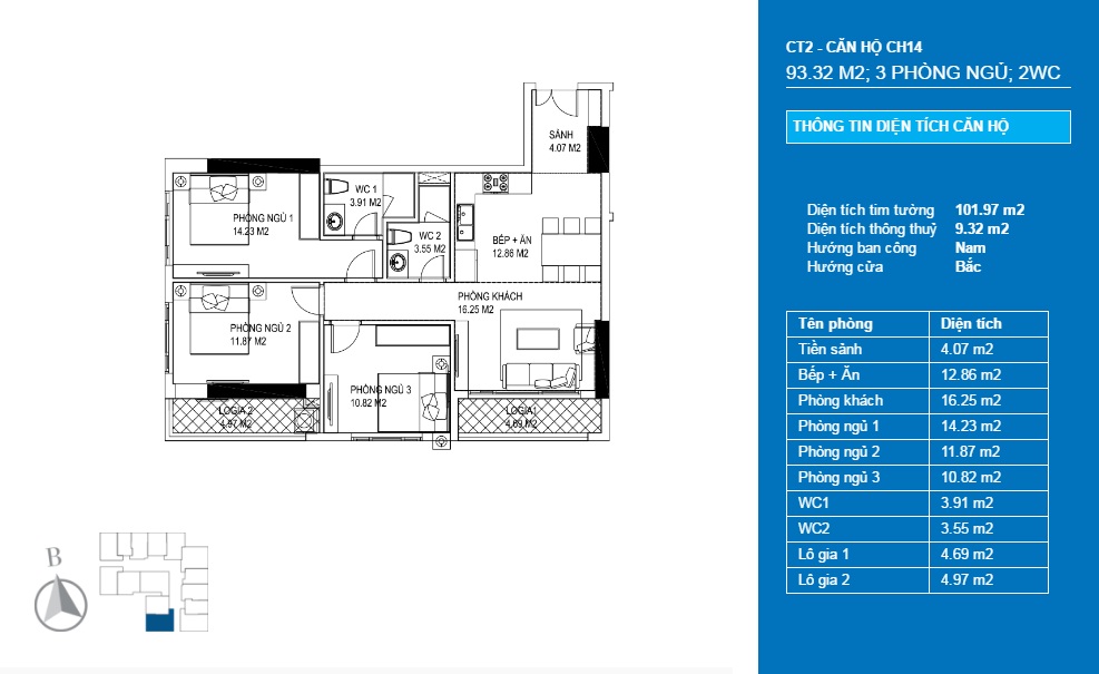 Thiết kế căn hộ CH14