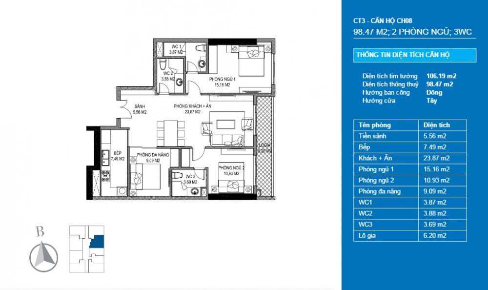Thiết kế căn hộ CH08