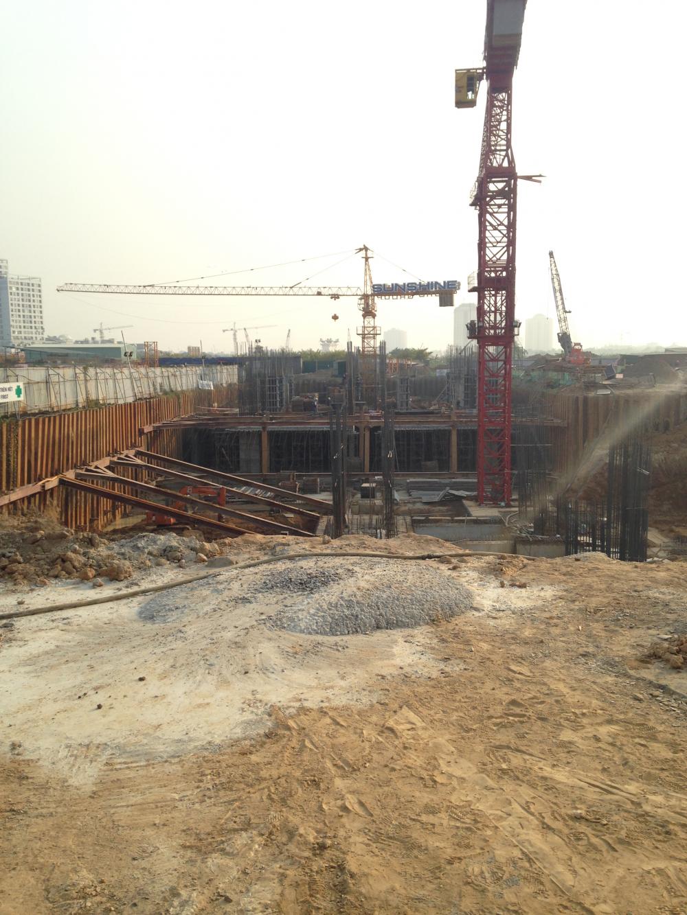 Dự án đang tiếp tục thi công móng, hầm