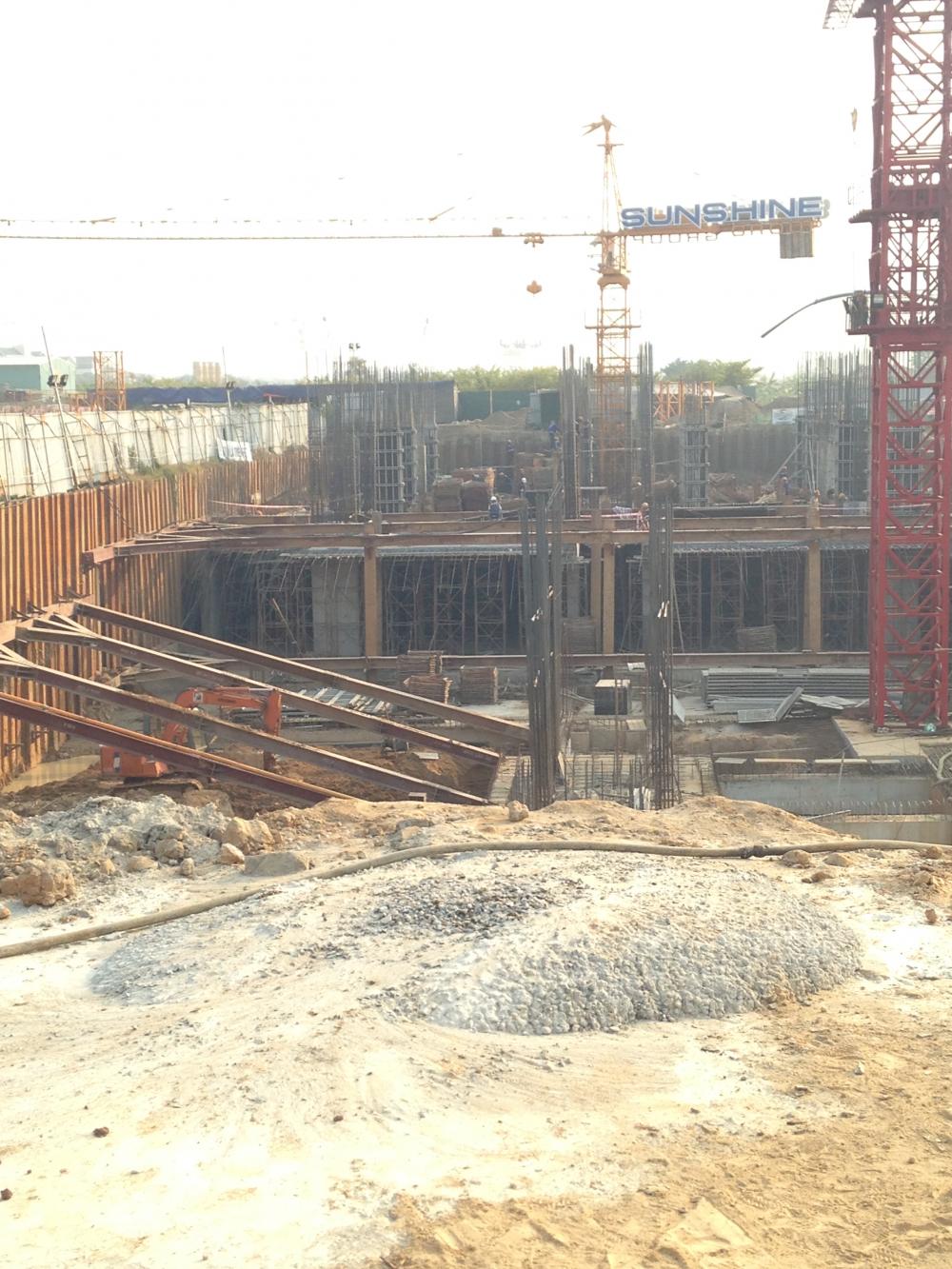 Dự án đang tiếp tục thi công móng, hầm