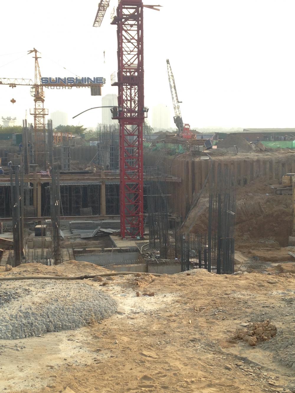 Dự án đang tiếp tục thi công móng, hầm