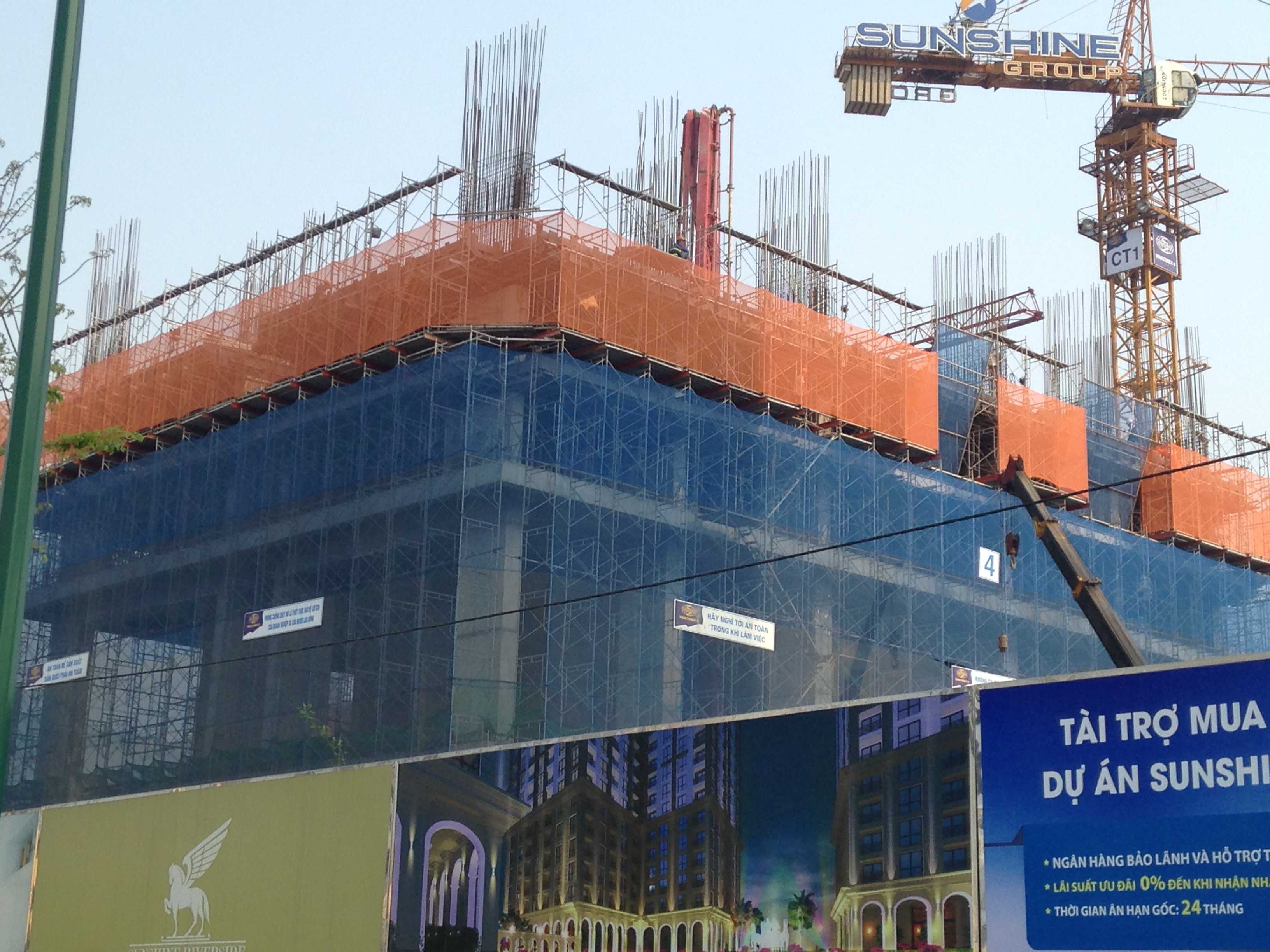 Hai tòa thi công tới tầng 6, còn lại đang thi công hầm