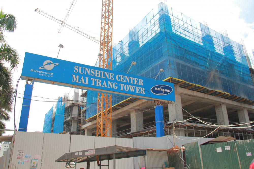 Dự án đang thi công tới mặt sàn tầng 5