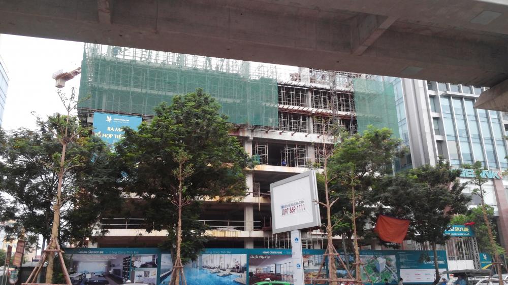 Dự án đang thi công tới mặt sàn tầng 7