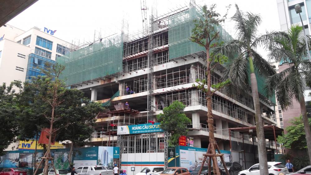 Dự án đang thi công tới mặt sàn tầng 7