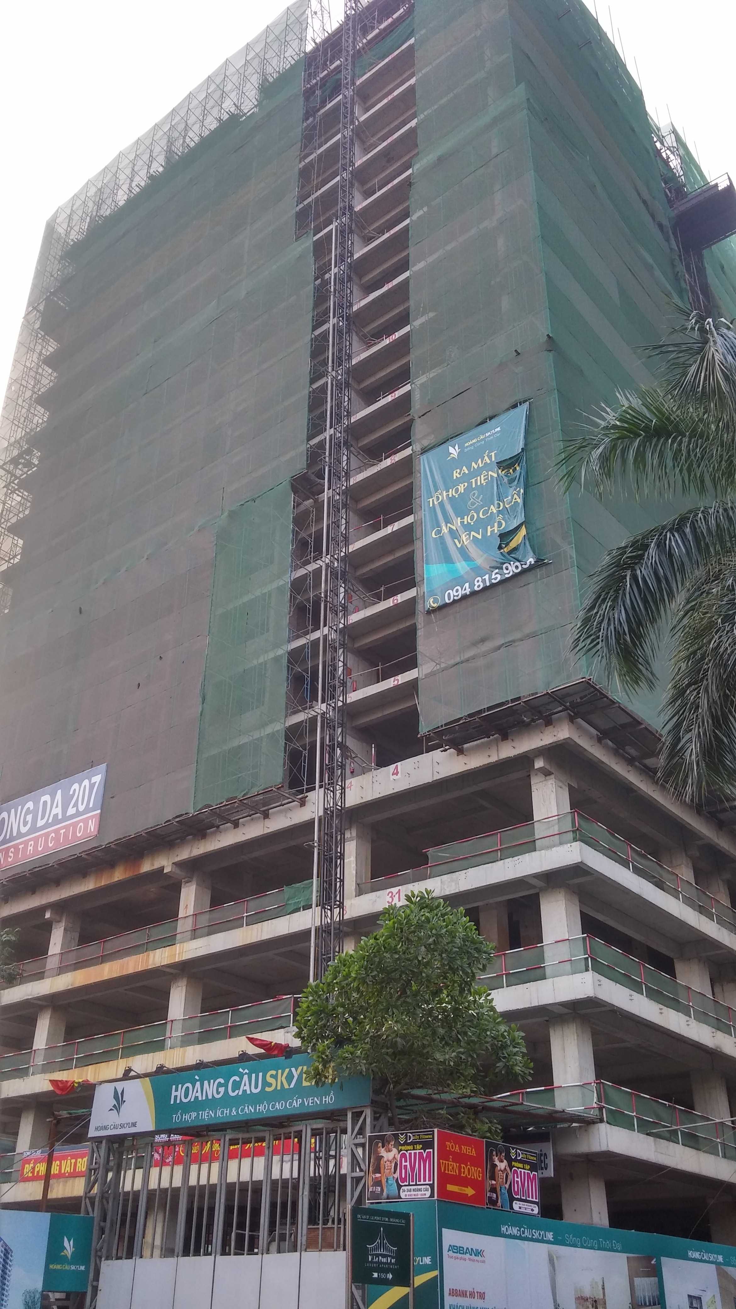 Dự án đang thi công tới mặt sàn tầng 18