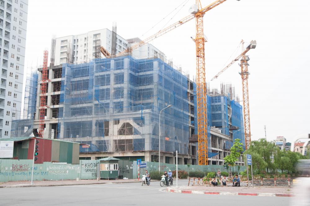 Tòa 31T1 và 30T2 đang thi công tới mặt sàn tầng 8