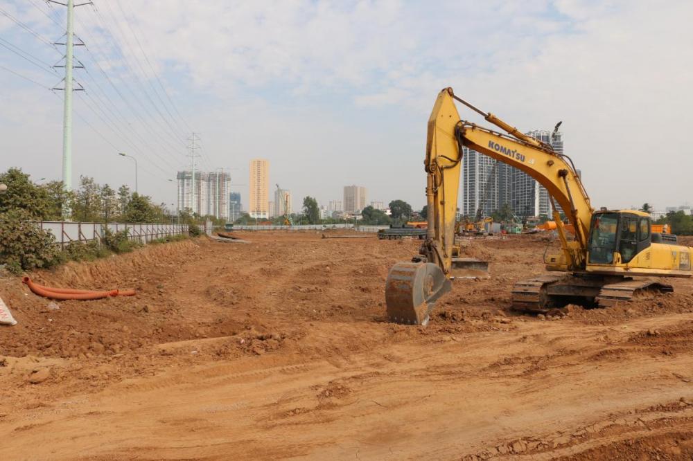 Dự án đang san lấp mặt bằng