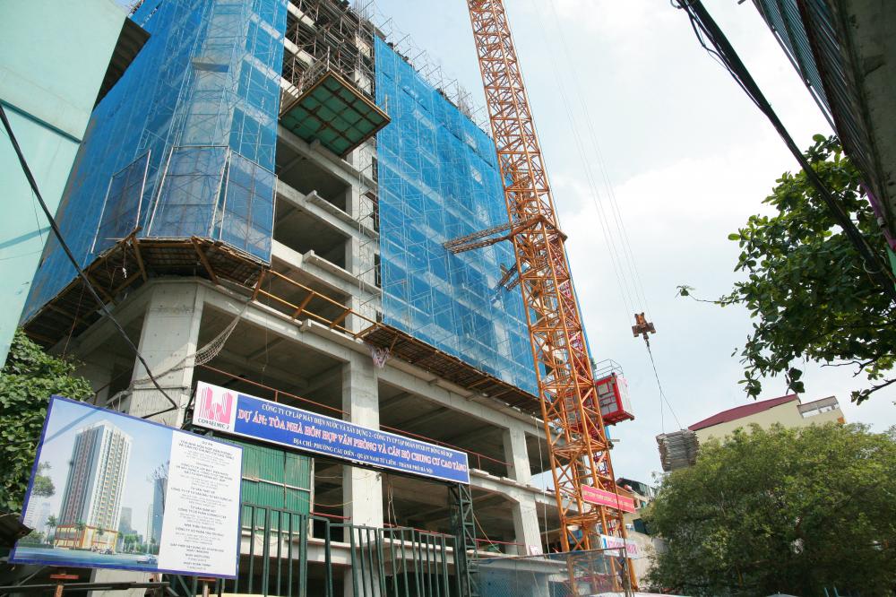 Dự án đang thi công tới mặt sàn tầng 11
