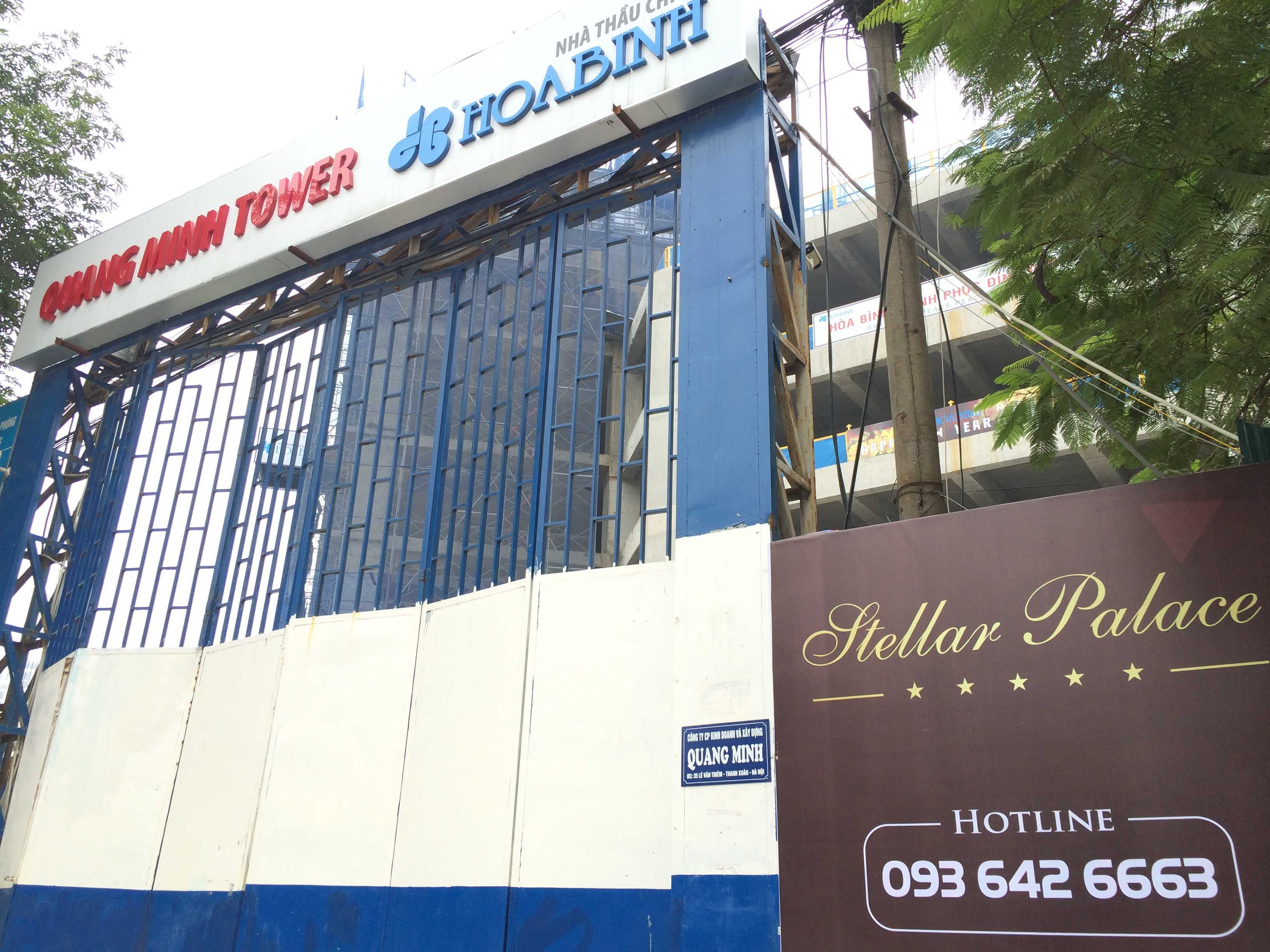 Dự án đang thi công tới mặt sàn tầng 8