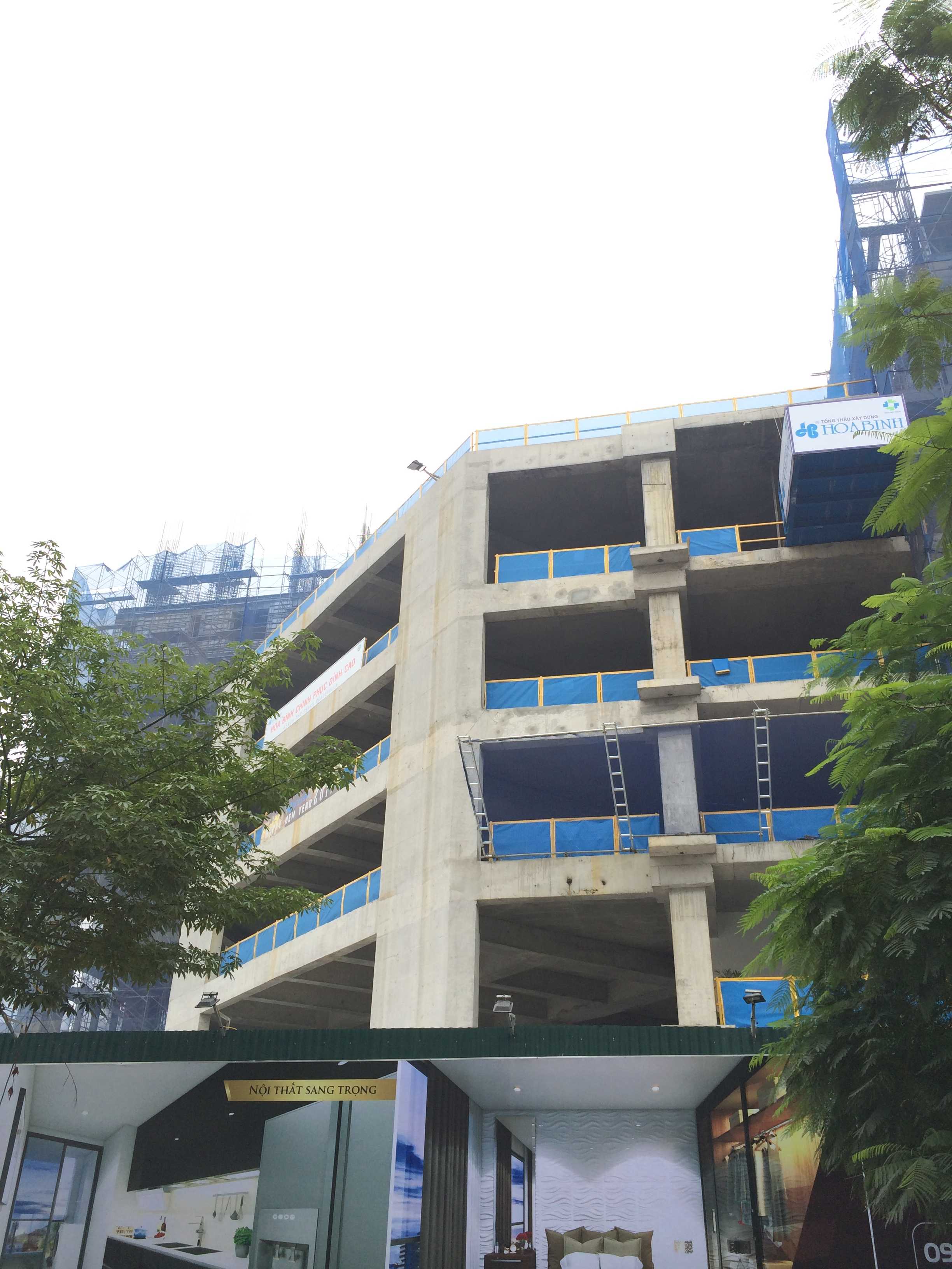 Dự án đang thi công tới mặt sàn tầng 8