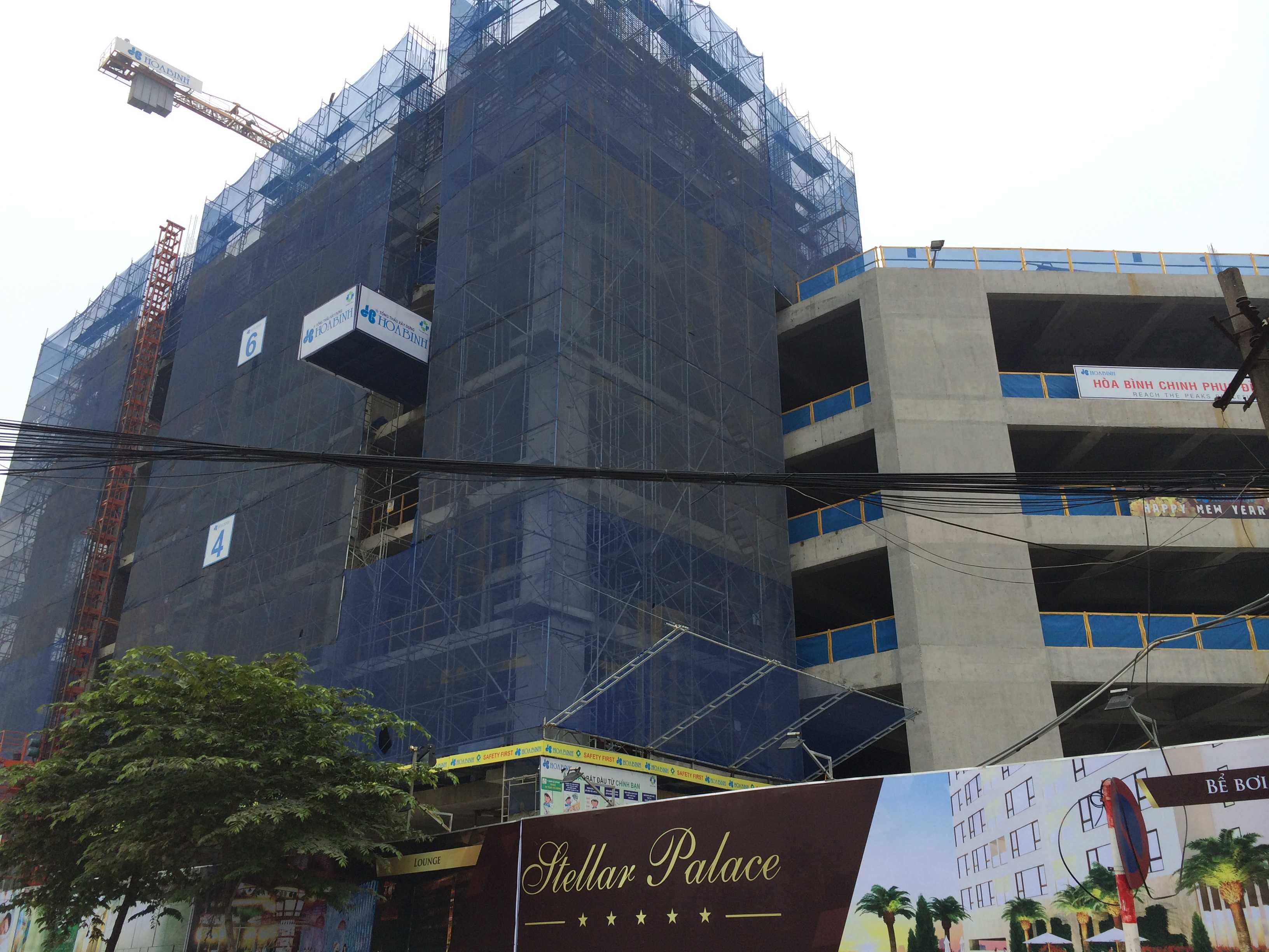 Dự án đang thi công tới mặt sàn tầng 8