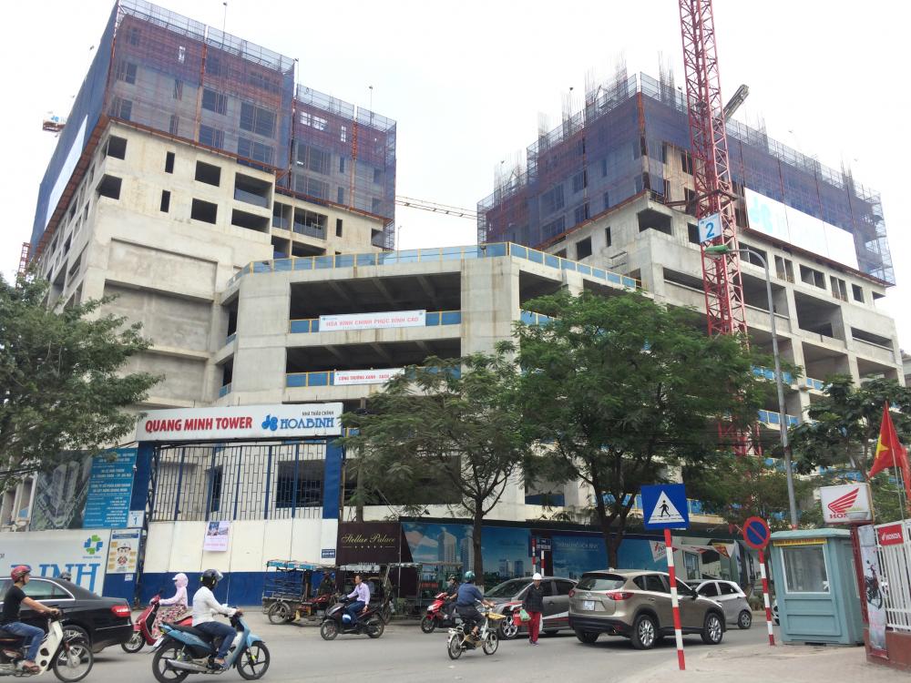 Dự án đang thi công tới mặt sàn tầng 10