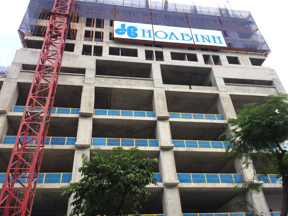 Dự án đang thi công tới mặt sàn tầng 10