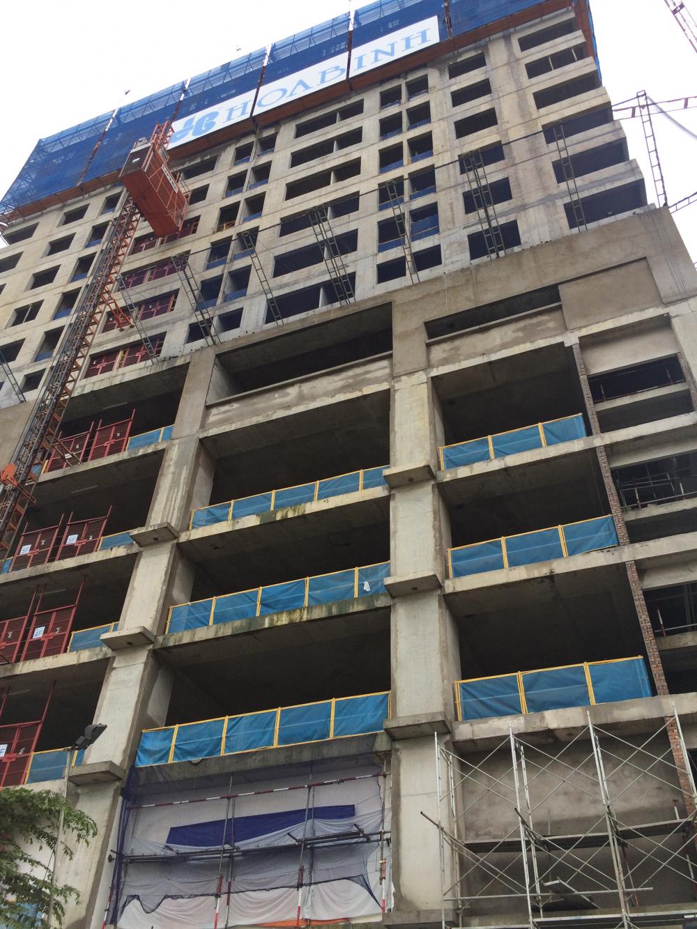 Dự án đang thi công tới mặt sàn tầng 15