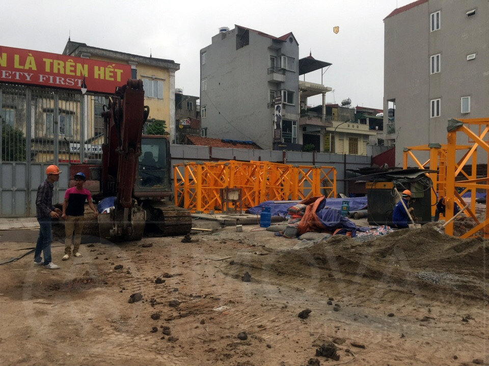 Dự án đang thi công song song phần móng và phần hầm